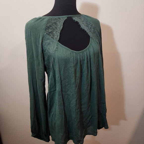 entro Tops - Flowy Green Entro Top